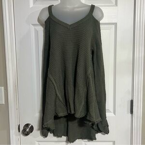 Free People Green Knit Sweater